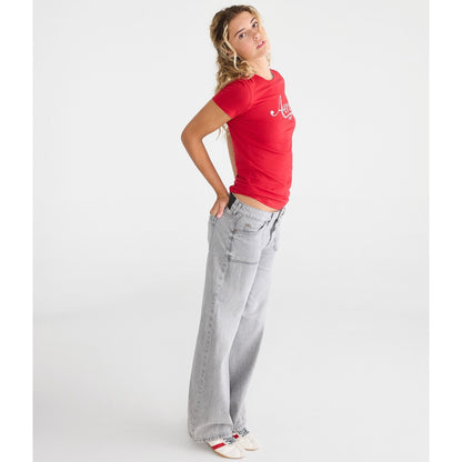 Aeropostale Womens' Sequin Logo Graphic Tee