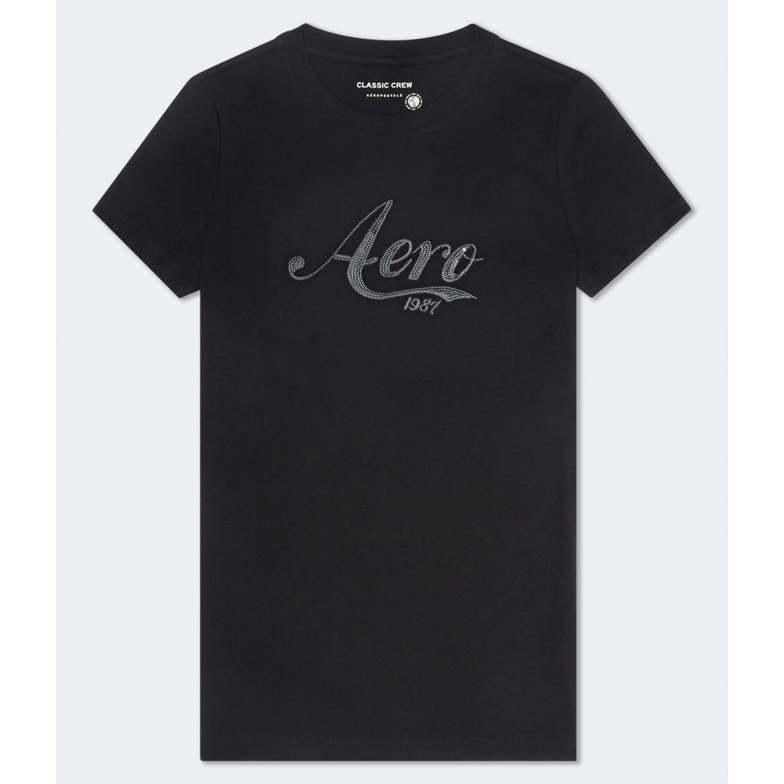 Aeropostale Womens' Sequin Logo Graphic Tee