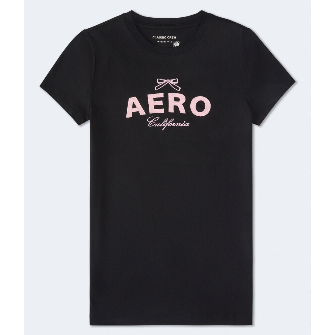 Aeropostale Womens' California Bow Applique Graphic Tee