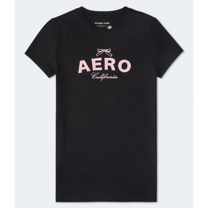 Aeropostale Womens' California Bow Applique Graphic Tee