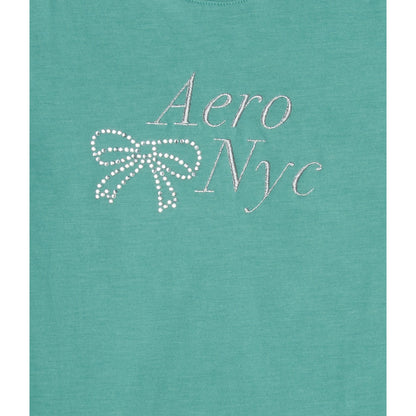 Aeropostale Womens' Rhinestone Bow Graphic Tee