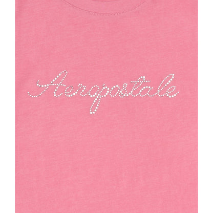 Aeropostale Womens' Rhinestone Aeropostale Graphic Tee