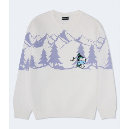 Aeropostale Mens' Snoopy In The Mountains Crew Sweatshirt