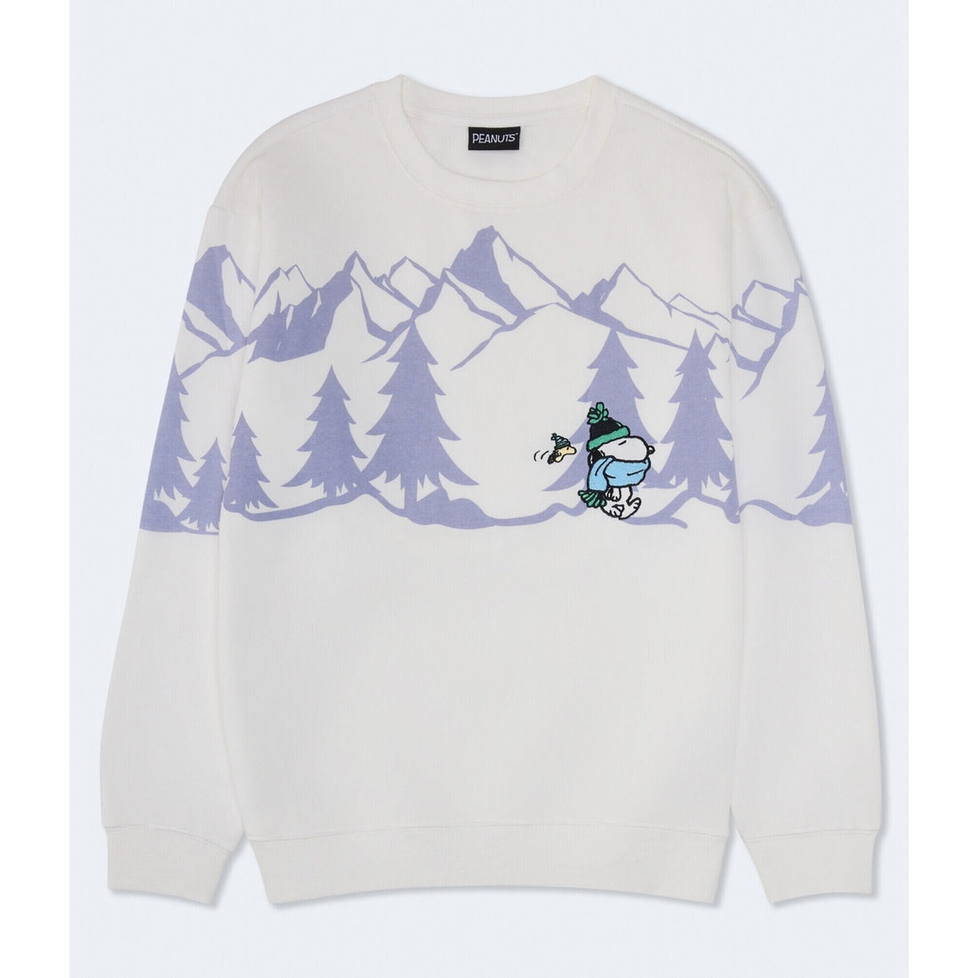 Aeropostale Mens' Snoopy In The Mountains Crew Sweatshirt