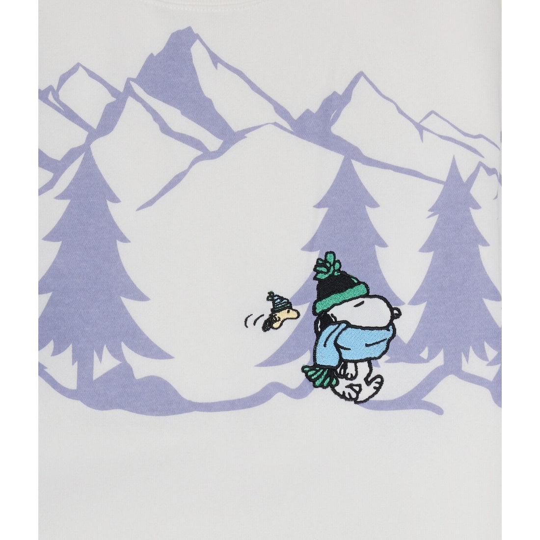 Aeropostale Mens' Snoopy In The Mountains Crew Sweatshirt