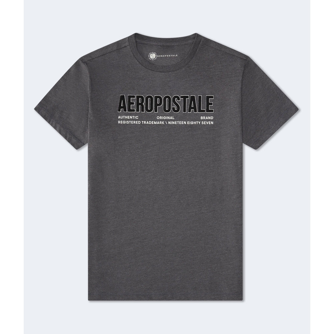 Aeropostale Authentic Logo Flocked Graphic Tee