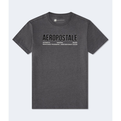 Aeropostale Authentic Logo Flocked Graphic Tee
