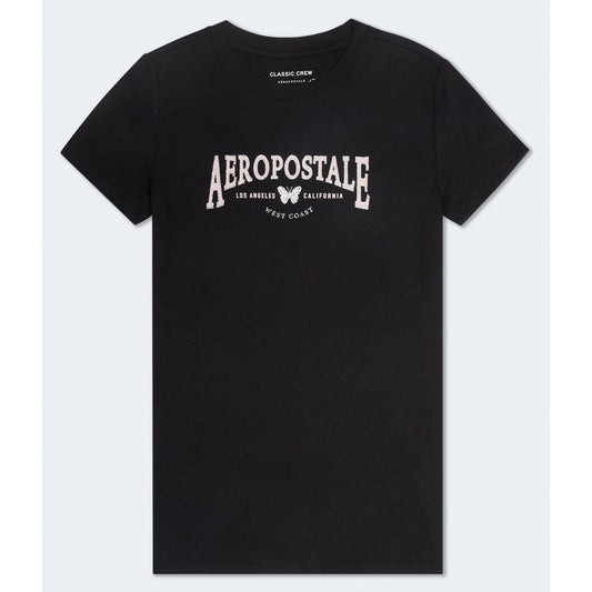 Aeropostale Womens' Aeropostale Butterfly Glitter Graphic Tee