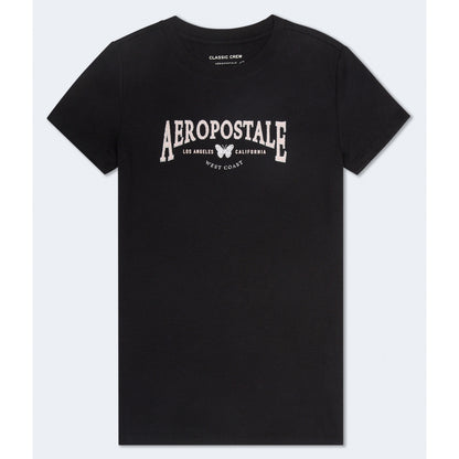 Aeropostale Womens' Aeropostale Butterfly Glitter Graphic Tee