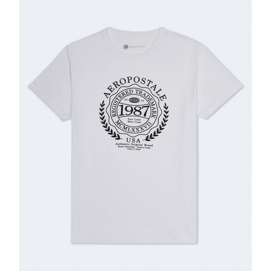 Aeropostale Mens' Aeropostale Laurel Circle Flocked Graphic Tee