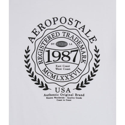 Aeropostale Mens' Aeropostale Laurel Circle Flocked Graphic Tee