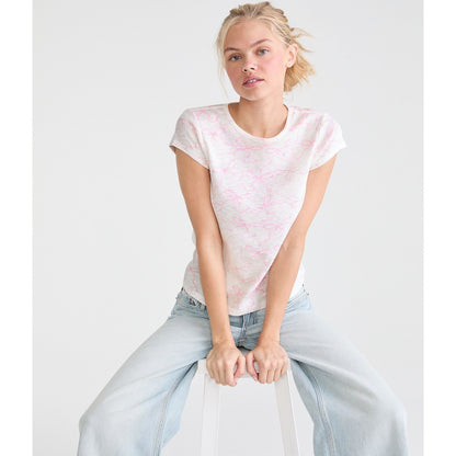 Seriously Soft Bow Print Slub Jersey Crew Tee