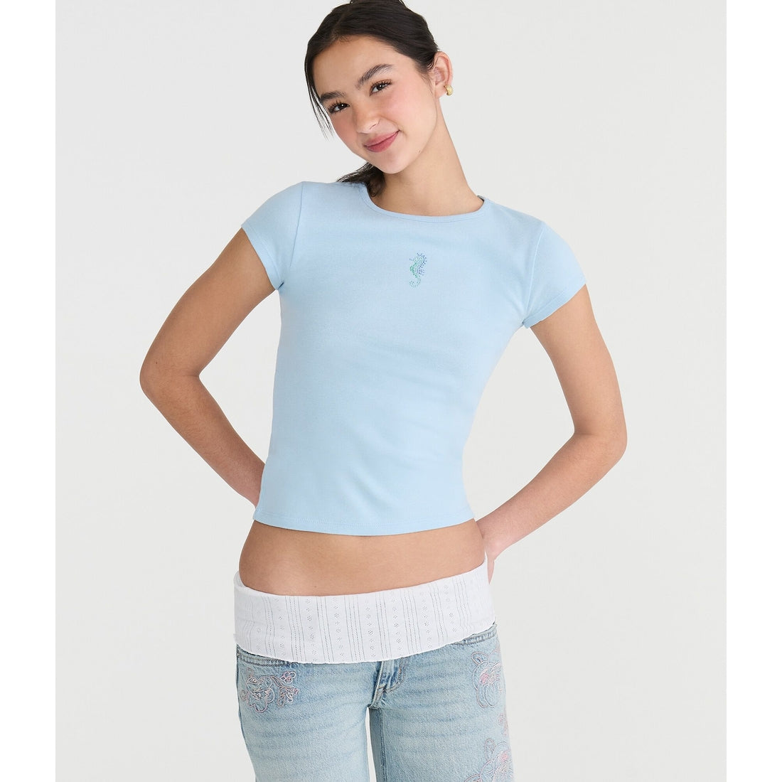 Seriously Soft Seahorse Graphic Baby Tee