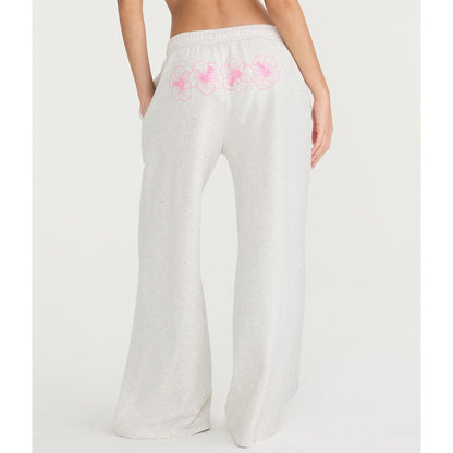 Cloud Soft Hibiscus Hawaii Mid-Rise Wide Leg Sweatpants