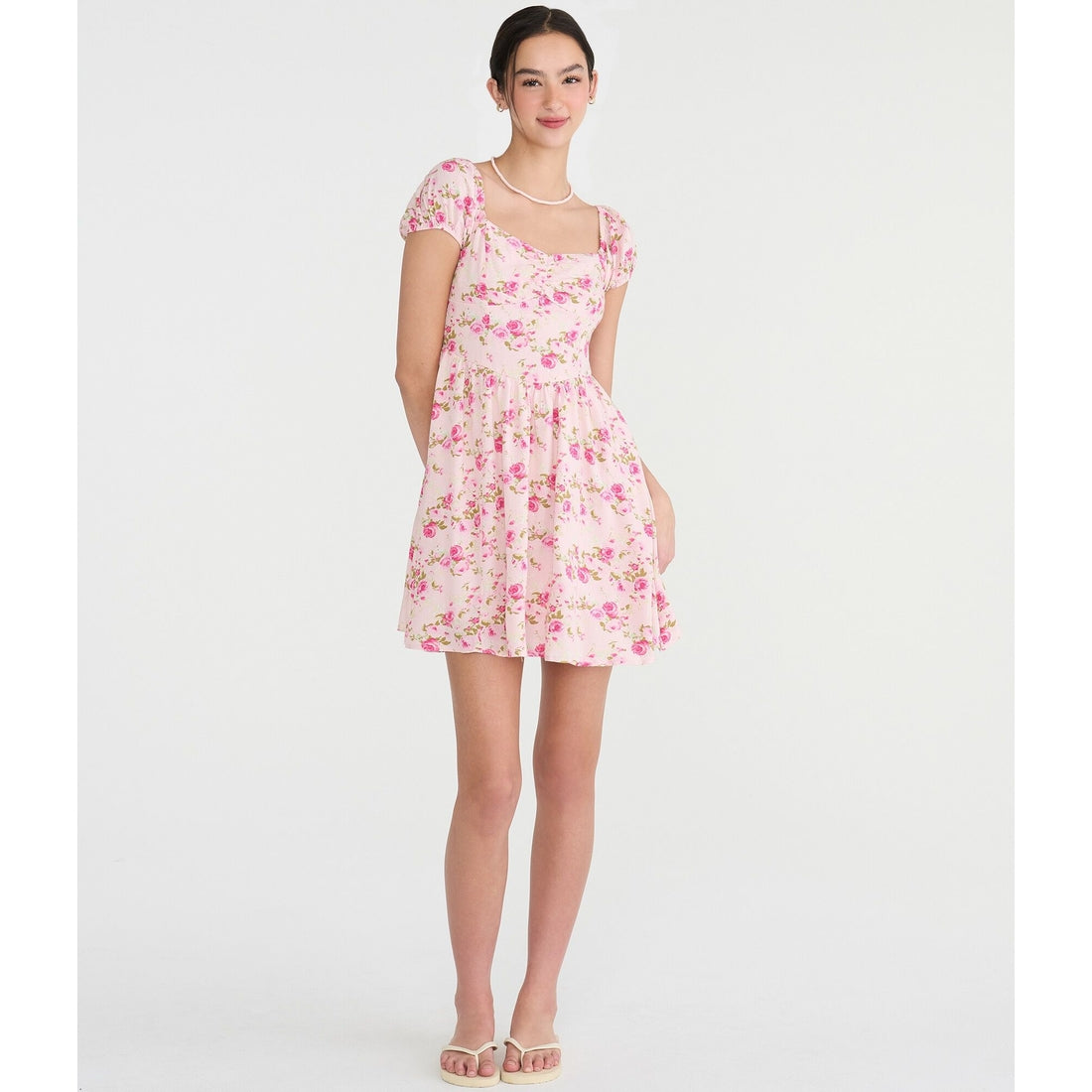Floral Sweetheart Fit & Flare Mini Dress
