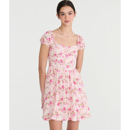 Floral Sweetheart Fit & Flare Mini Dress