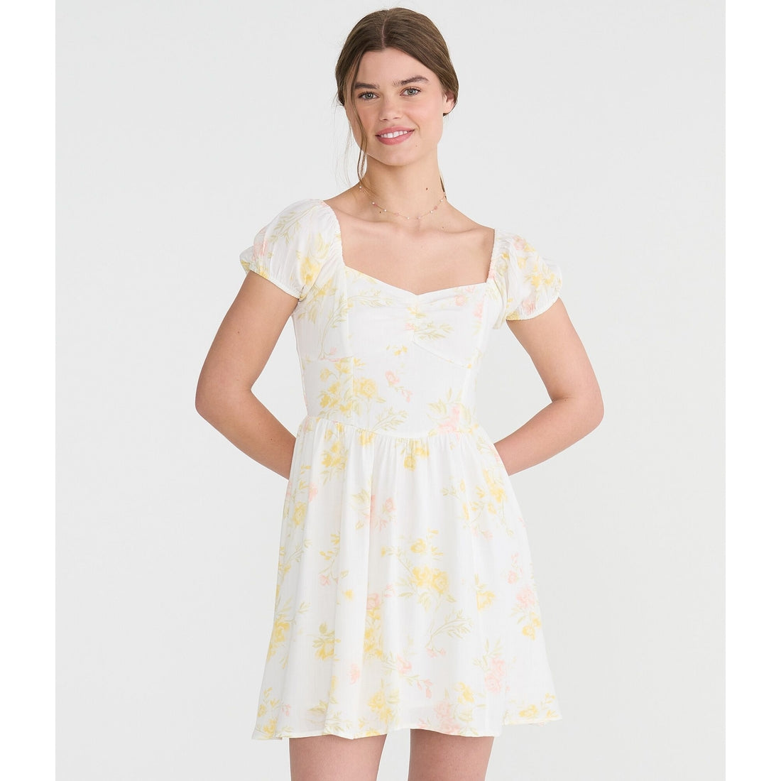 Floral Sweetheart Fit & Flare Mini Dress