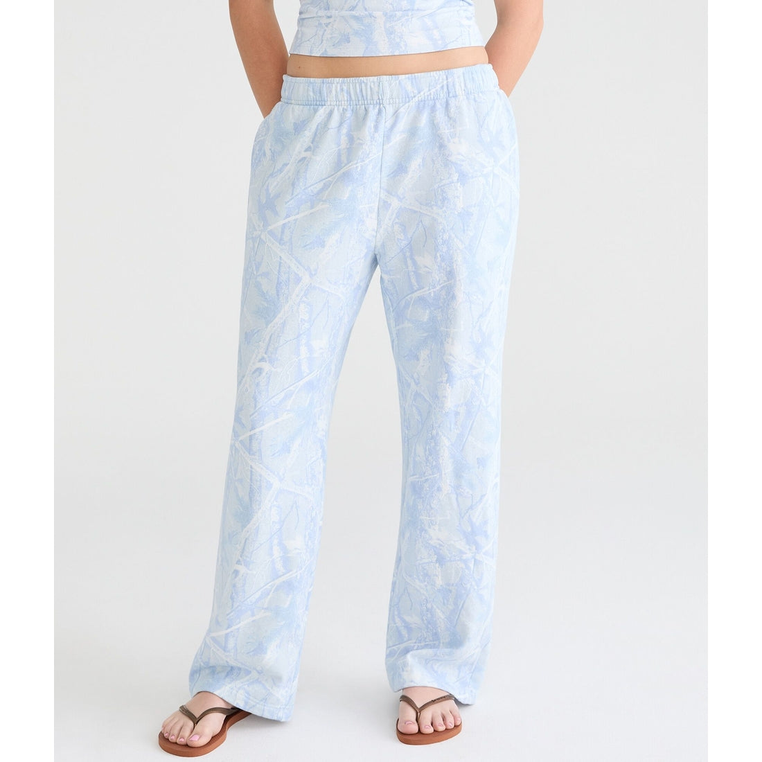 Cloud Soft Forest Camo Mid-Rise Straight Leg Sweatpants