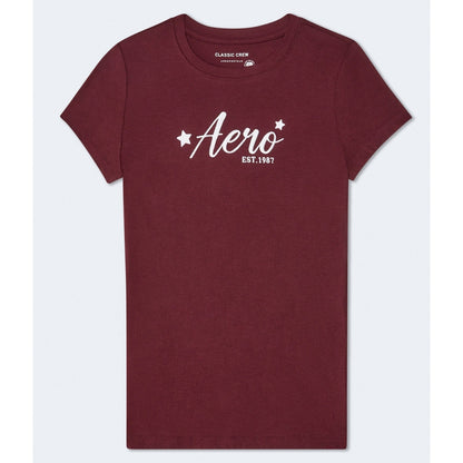 Aeropostale Womens' Script Star Graphic Tee