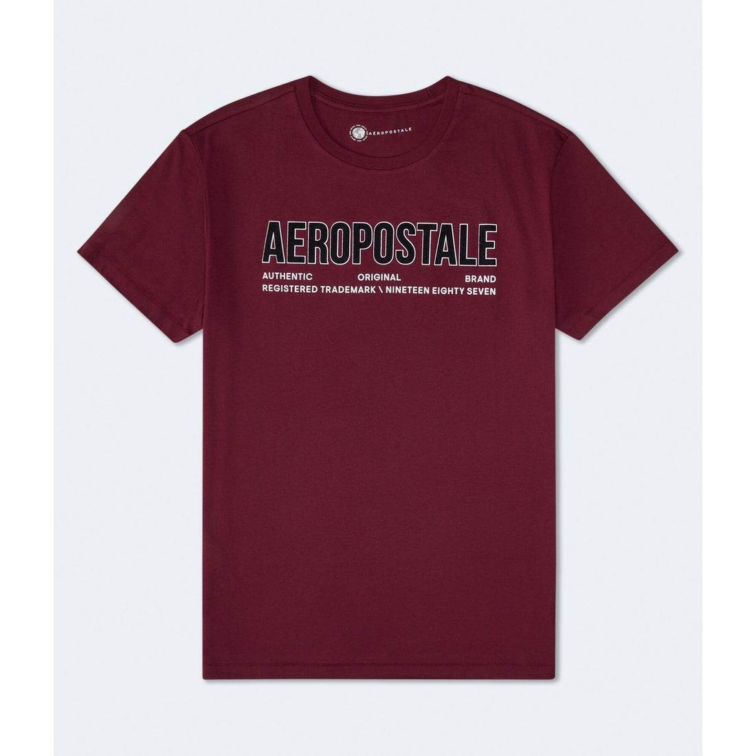 Aeropostale Authentic Logo Flocked Graphic Tee