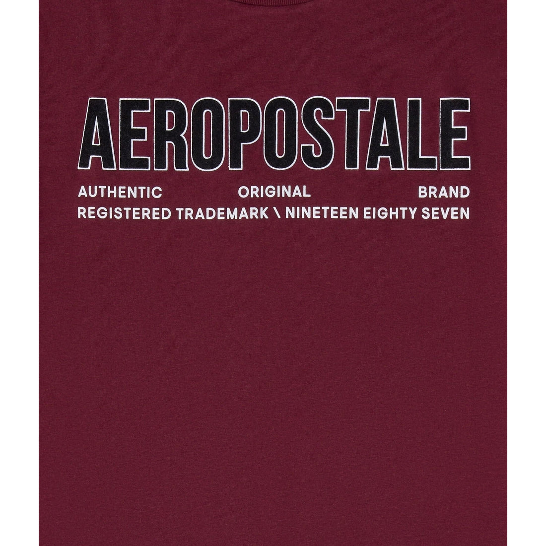 Aeropostale Authentic Logo Flocked Graphic Tee