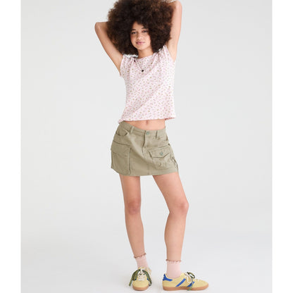 Seriously Soft Floral Print Slub Jersey Crew Tee