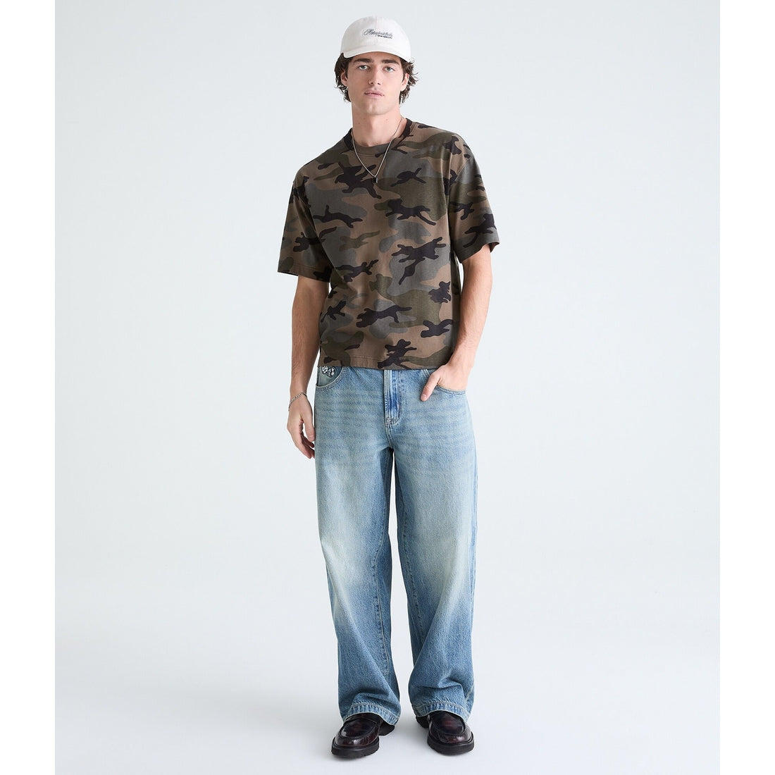 Camo Heavyweight Boxy Crew Tee