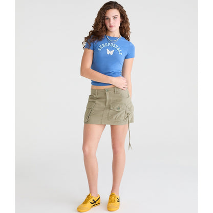 Aeropostale Butterfly Applique Graphic Tee