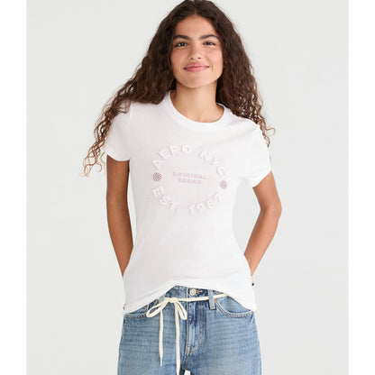 Aeropostale Daisies Applique Graphic Tee