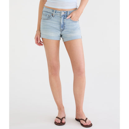 Premium Seriously Stretchy High-Waisted Denim Midi Shorts