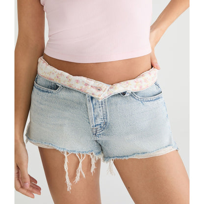 Vintage High-Rise Denim Shorty Shorts