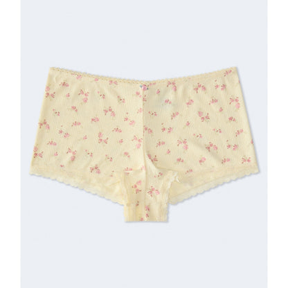 Floral Pointelle Mini Boxer