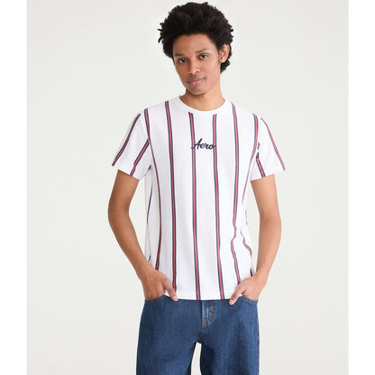 Vertical Stripe Logo Graphic Tee
