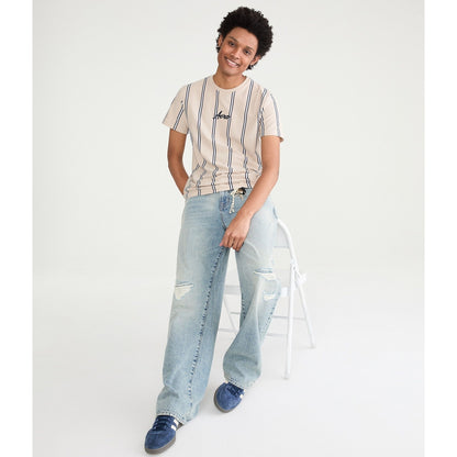 Vertical Stripe Logo Graphic Tee