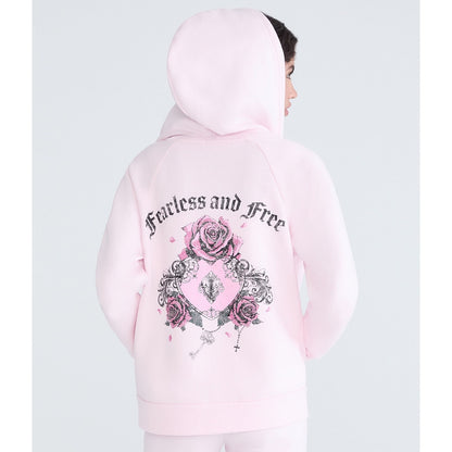 Aeropostale Womens' Cloud Soft Rose Locket Full-Zip Hoodie