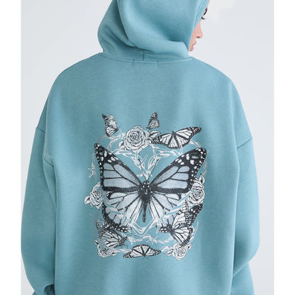 Aeropostale Womens' Cloud Soft Butterfly Barbed Wire Pullover Hoodie
