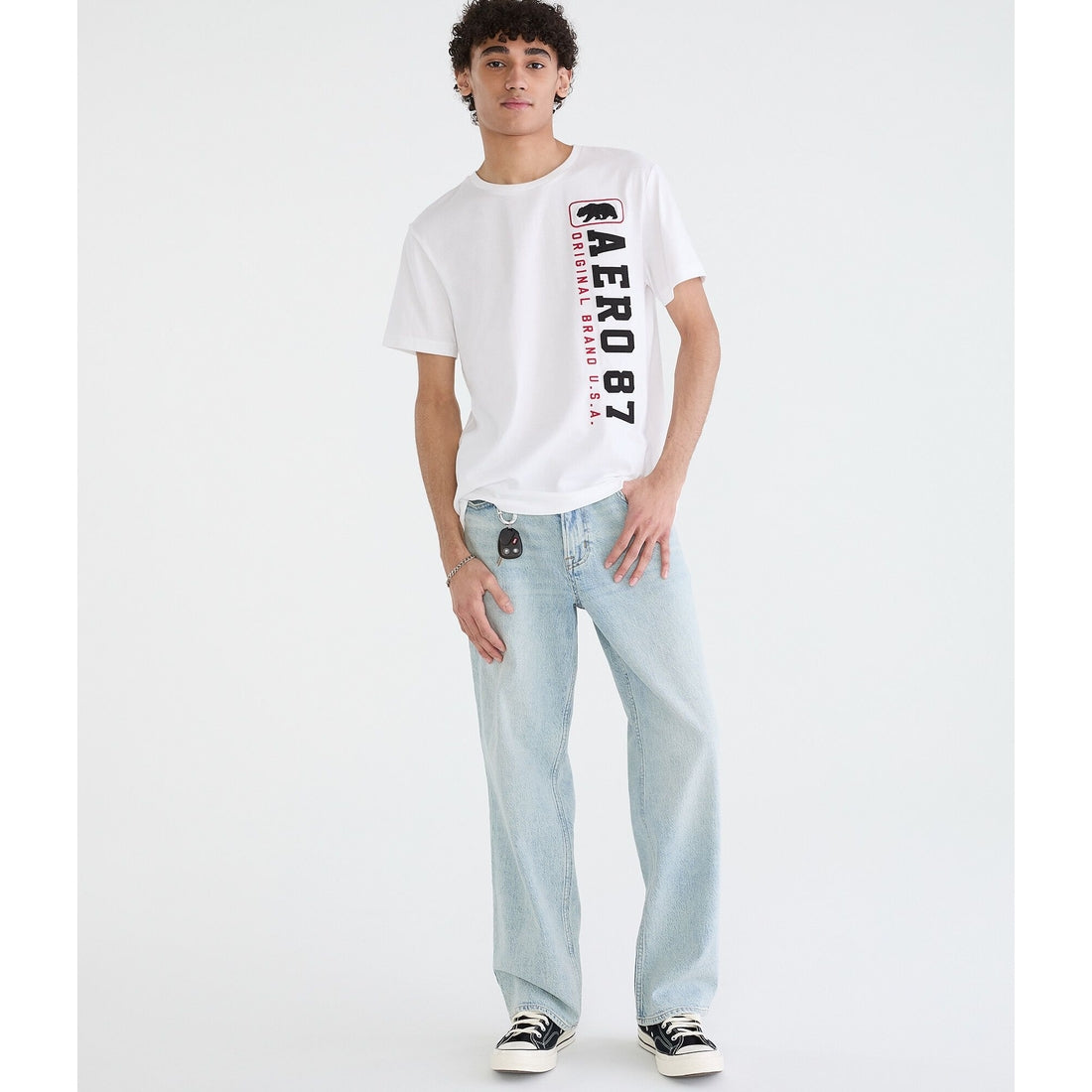 Vertical 87 Bear Applique Graphic Tee