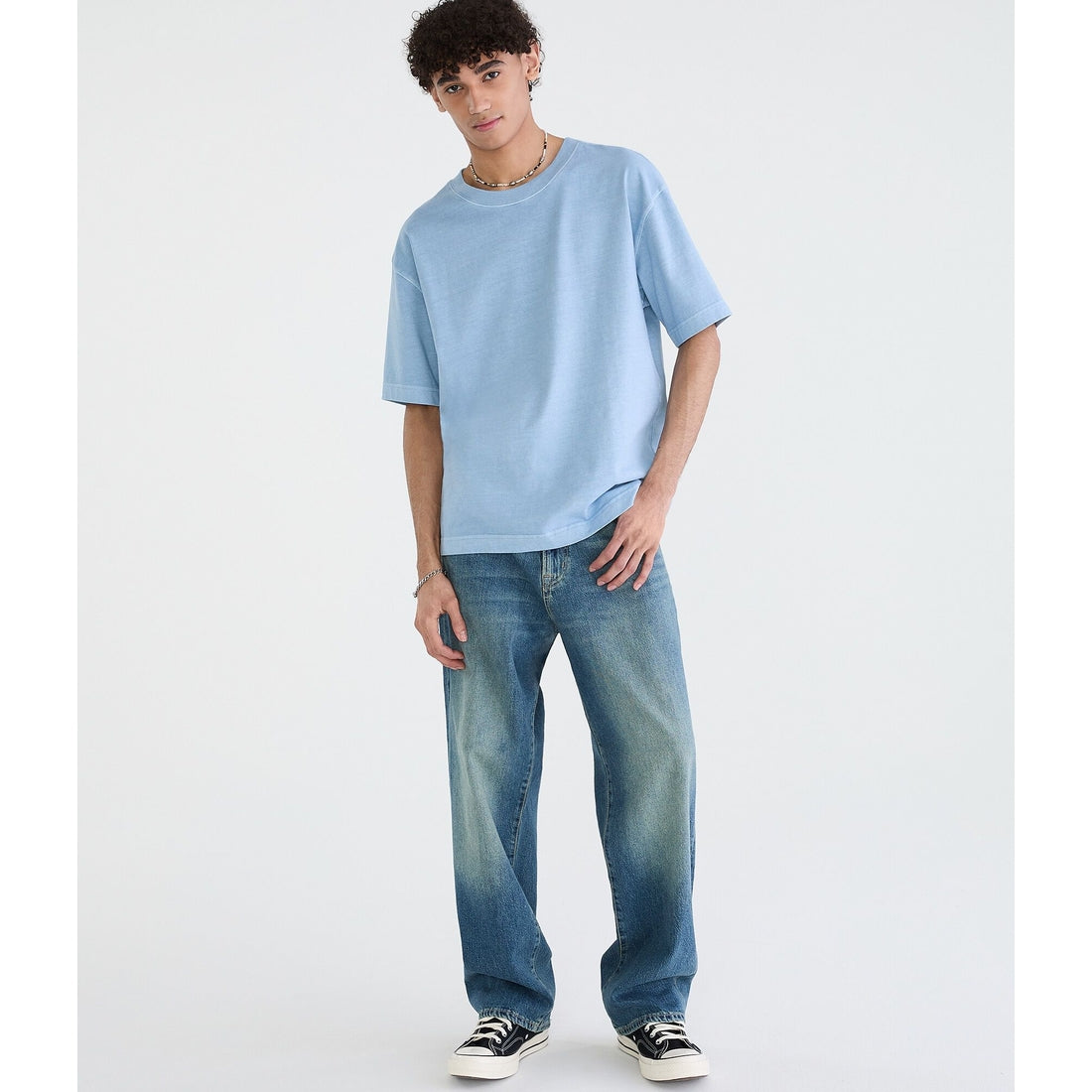 Washed Heavyweight Boxy Crew Tee