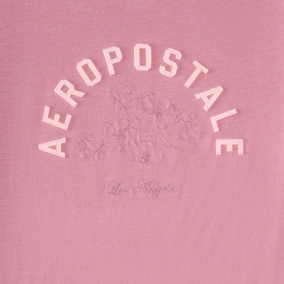 Aeropostale Flowers Applique Graphic Tee