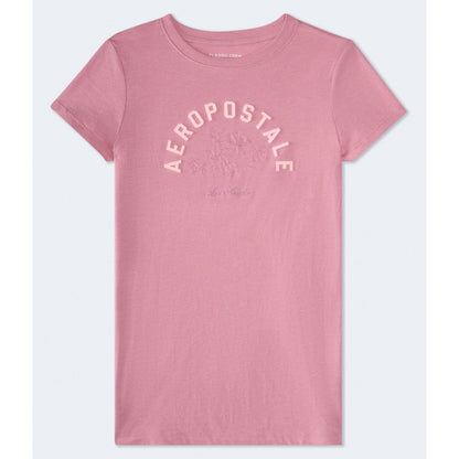 Aeropostale Flowers Applique Graphic Tee