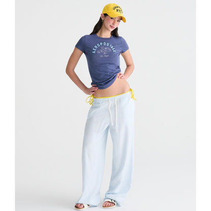Aeropostale Flowers Applique Graphic Tee