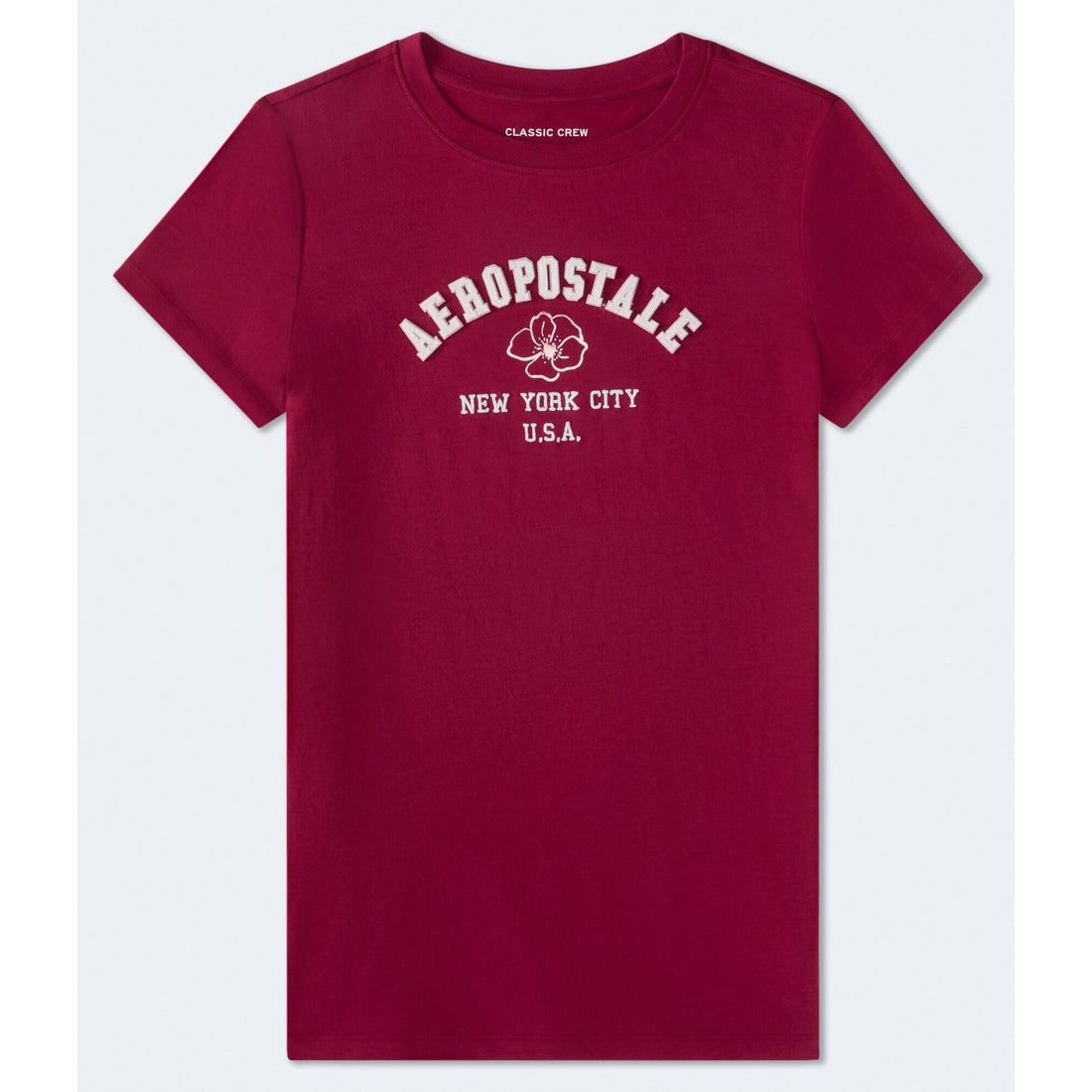 Aeropostale Floral Arch Applique Graphic Tee