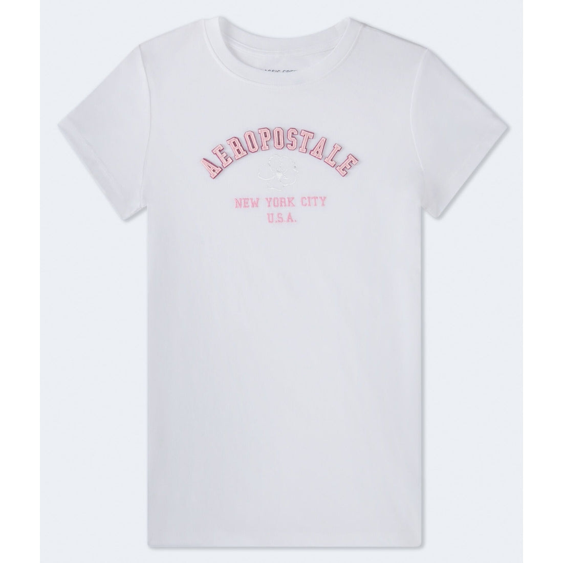 Aeropostale Floral Arch Applique Graphic Tee
