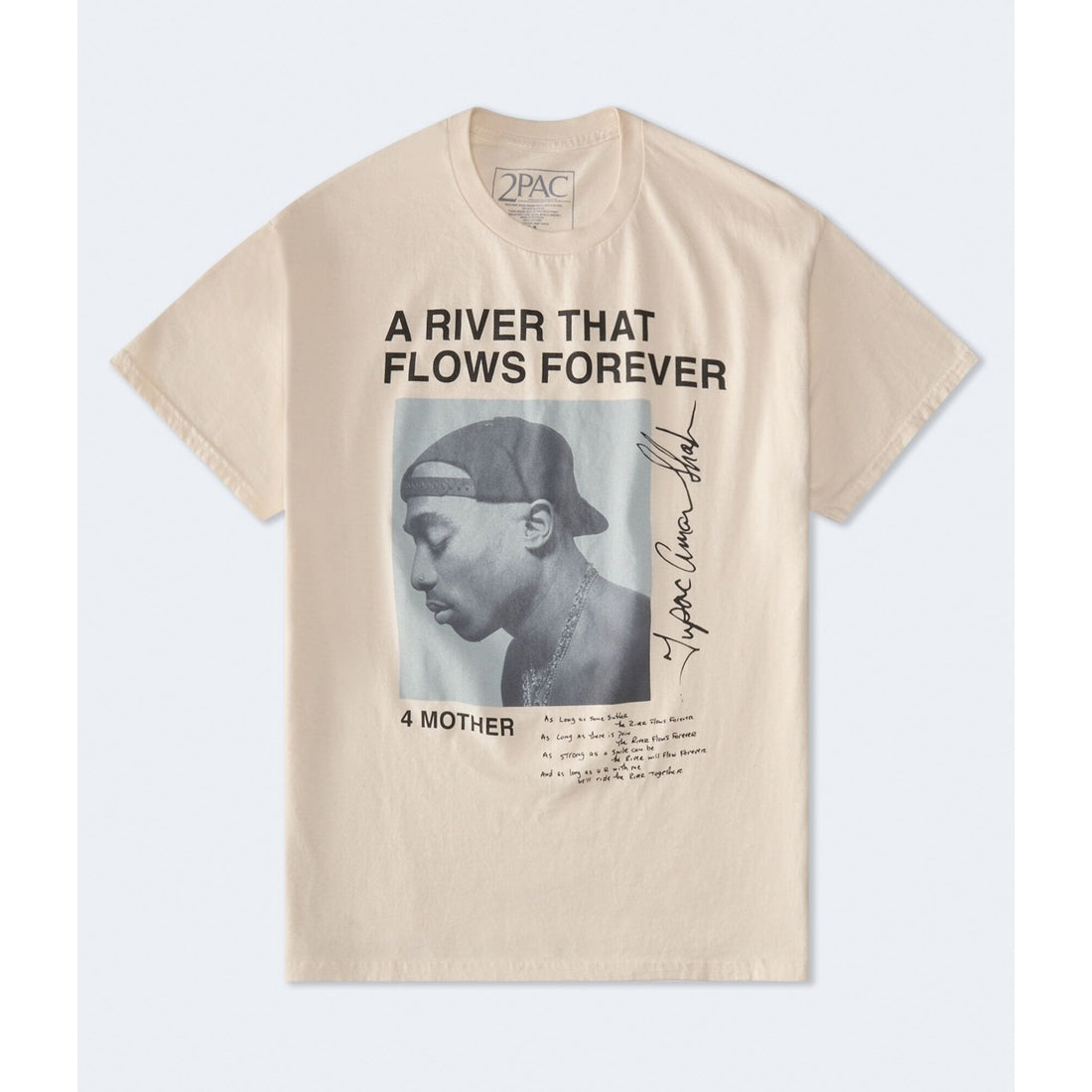 Tupac River That Flows Forever Relaxed Graphic Tee