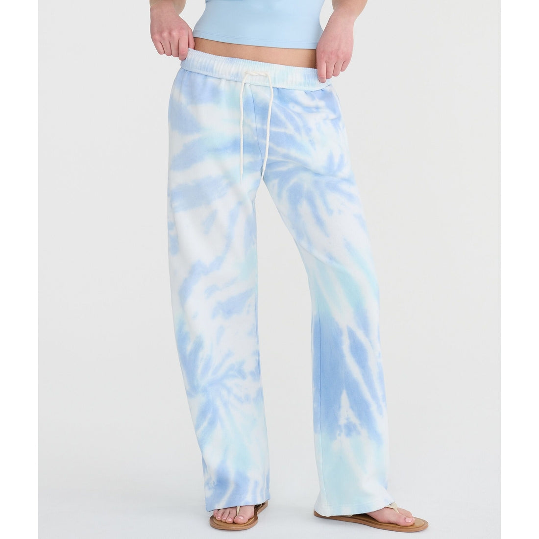 Cloud Soft Tie-Dye Mid-Rise Straight Leg Sweatpants