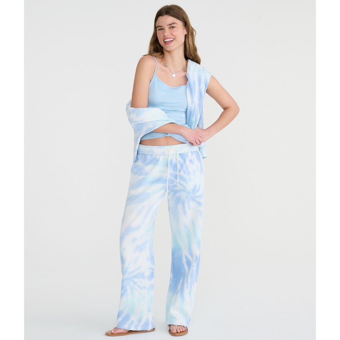 Cloud Soft Tie-Dye Mid-Rise Straight Leg Sweatpants