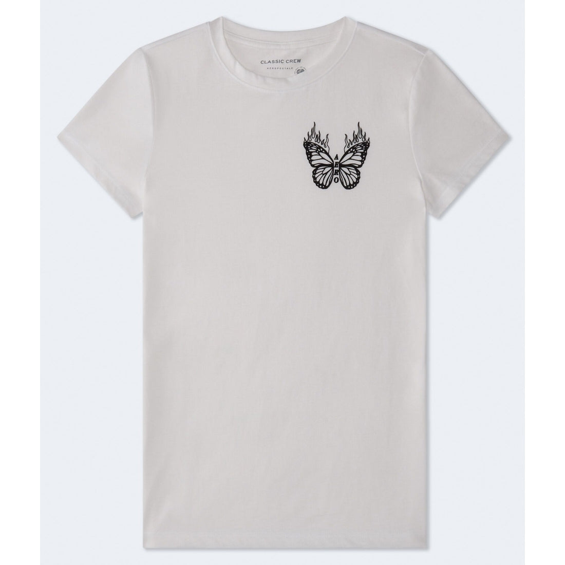 Butterfly Flames Flocked Graphic Tee