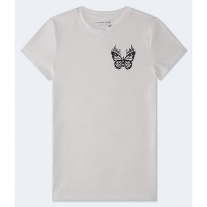 Butterfly Flames Flocked Graphic Tee