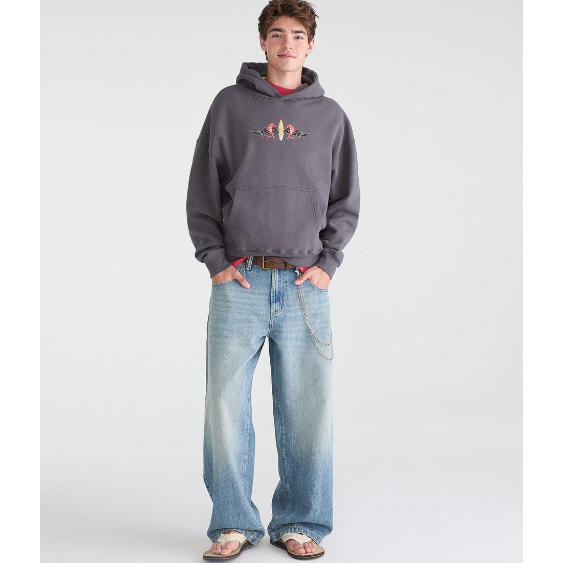 Quiksilver Dragon Tattoo Boxy Pullover Hoodie