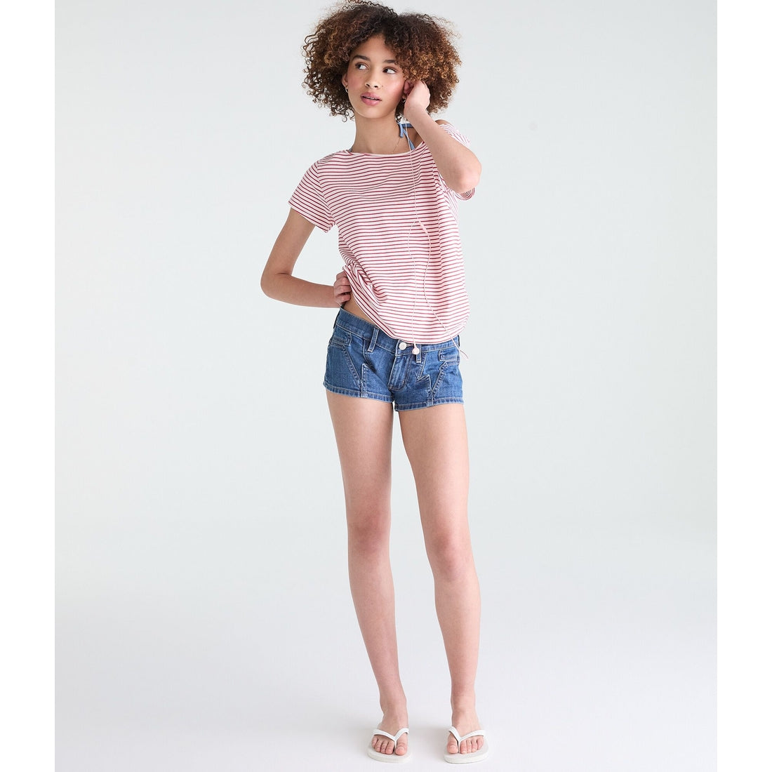 Seriously Soft Striped Off-The-Shoulder Vintage Fit Tee